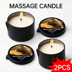2-in-1 Soy Wax Massage Oil Candle Essential Oil Scented Warm Moisturizing Body Lotion Luxury Spa Candle Gift Set for Women Nail Salon Pedicure Wedding Christmas Valentine 1pc 2pc 6pc 17 Scents