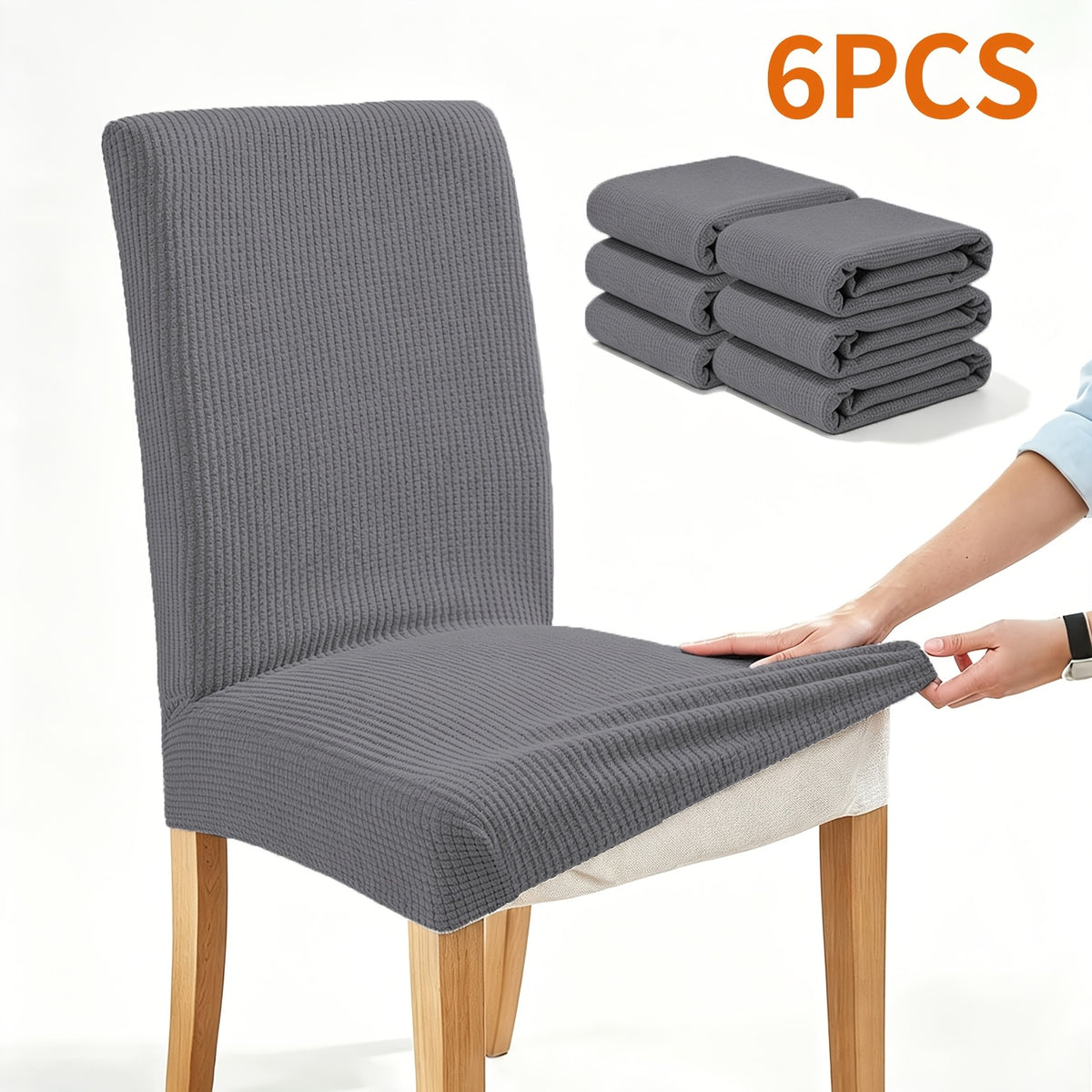 Dining Chair Covers 4/6pcs Set Washable Pet Friendly Dirt & Wear Resistant – Versatile Stretch Slipcovers for Home & Restaurant Seating, 12 Colors