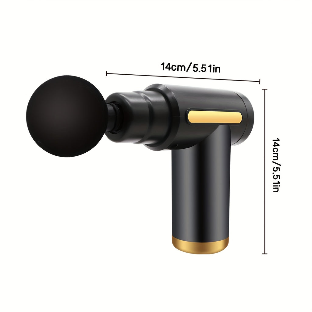 Mini Massage Gun LED Touch Screen 6 Massage Heads Ultra-Quiet Brushless Motor Portable Handheld Muscle Massager for Sports Fitness Recovery Black Gray Red