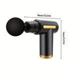 Mini Massage Gun LED Touch Screen 6 Massage Heads Ultra-Quiet Brushless Motor Portable Handheld Muscle Massager for Sports Fitness Recovery Black Gray Red