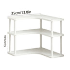 Corner Shelf Countertop Organizer, Triangular Multi-Tier Kitchen Storage Rack for Coffee Accessories, Cups, Spices & Kitchen Essentials, Space-Saving Corner Stand for Counter, Bathroom & Office