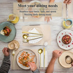 30 or 60 Piece Stainless Steel Cutlery Set Mirror Polished Flatware Knife Fork Spoon Set for Family Restaurant Hotel Party Wedding