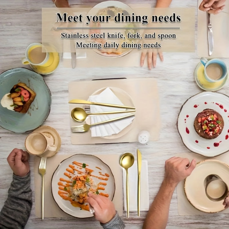 30 or 60 Piece Stainless Steel Cutlery Set Mirror Polished Flatware Knife Fork Spoon Set for Family Restaurant Hotel Party Wedding