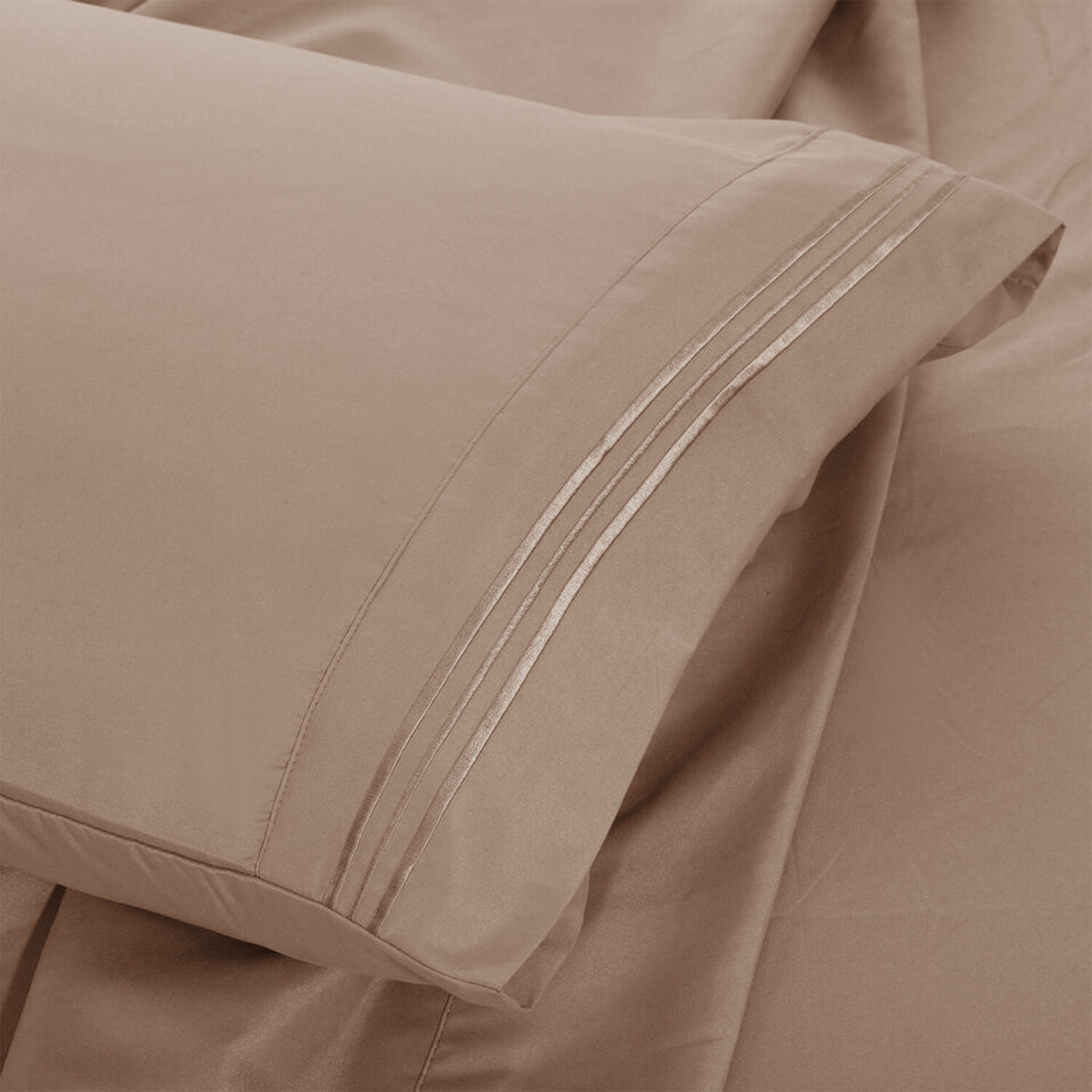 Brushed Microfiber Bed Sheet Set 6 Piece with Embroidered Pillowcases - Hotel Luxury Deep Pocket 16 Inch, Soft Breathable All Season, 24 Colors, Twin Twin XL Full Queen King Cal King