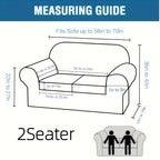 Grid Pattern Elastic Sofa Cover – Anti-Slip Full Coverage Stretchable Sofa Protector Machine Washable Classic Design for Living Room Bedroom Office
