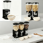 Dry Food & Candy Dispenser with Spoon, Bowl & Lid – 17.5oz Countertop Snack Organizer for Pantry, Oatmeal, Nuts, Granola & Treats