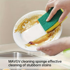 100 Pcs Heavy Duty Dish Sponges Thickened Polyurethane Scouring Pads Soft Absorbent Non-Scratch for Pots Pans Kitchen Bulk Pack