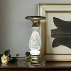 Swirling LED Candle Holder Water Lantern Acrylic Centerpiece – 3-Wick Table Decor for Wedding, Party & Holiday Gifts