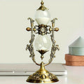 Vintage Brass Hourglass Sand Timer 15 Minute 360 Degree Rotating Engraved Metal Sand Clock for Home Office Desk Decoration Unique Gift
