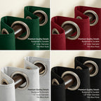 4-Panel Blackout Curtains Set Heat Insulating Noise Reducing Privacy Drapes for Bedroom Living Room Balcony – 6 Sizes 4 Colors