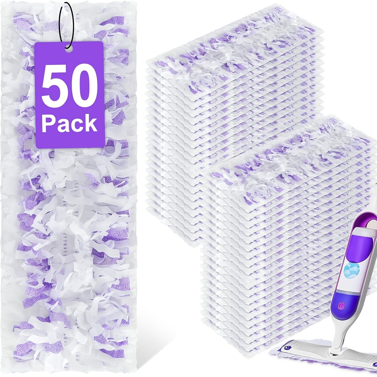 Swiffer PowerMop Compatible Disposable Mop Pad Refills – Multi-Surface Floor Cleaning Pads for Hardwood, Tile & Laminate | 15 or 50 Count