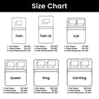 Brushed Microfiber Bed Sheet Set 6 Piece with Embroidered Pillowcases - Hotel Luxury Deep Pocket 16 Inch, Soft Breathable All Season, 24 Colors, Twin Twin XL Full Queen King Cal King