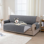 Liquid-Resistant Sofa Cover with Pocket, Geometric Pattern Couch Slipcover Furniture Protector for Pets, Washable Thick Soft 1 2 3 4 Seat Sizes Chair Loveseat Sofa