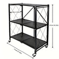 3/4/5-Tier Rolling Storage Rack with Wheels – No Assembly Required Portable Floor-Standing Multi-Layer Shelving Unit for Outdoor, Garage, Kitchen & Home