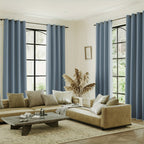 100% Blackout Window Curtains - 4 Panels, Full Light Blocking, Thermal Insulated Drapes with Black Liner | Soft Brushed Fabric