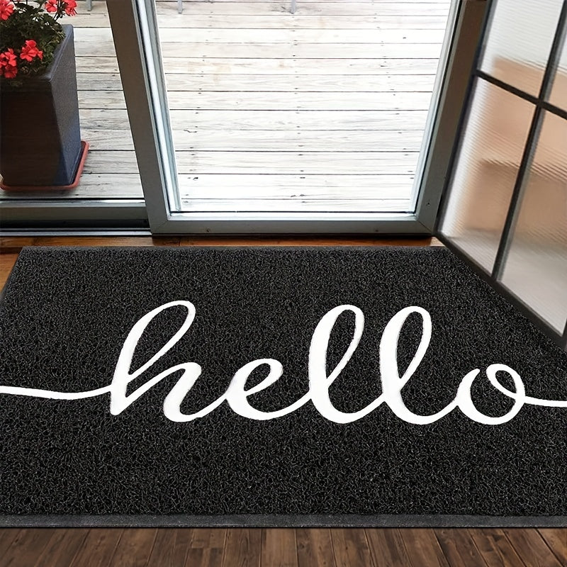 Non-Slip Absorbent Door Mat Indoor Outdoor Entrance Welcome Mat with Rubber Backing, Easy Clean Scrape Shoe Mud Rug for Front Door Patio