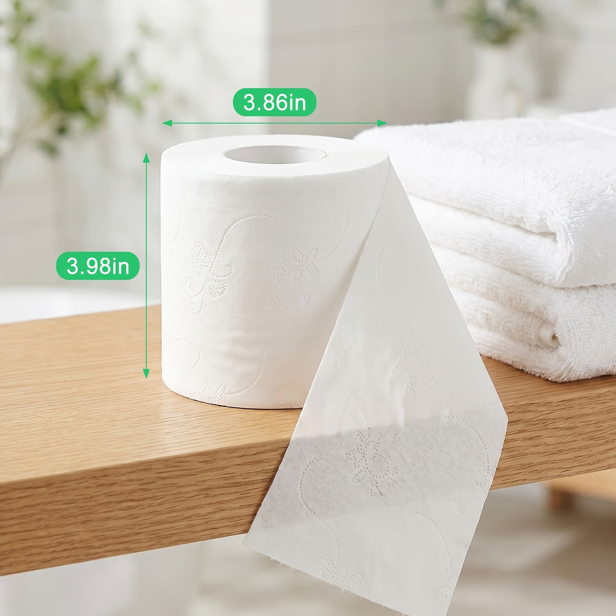 3-Ply Ultra Soft Toilet Paper Bulk 12 or 24 Rolls, Thick Bathroom Tissue, Strong Absorbent Individually Wrapped Toilet Tissue Rolls for Home Hotel Office Restroom