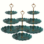 European-Style Plastic Tiered Cake Stand for Parties – 1 or 3-Piece White Dessert Display for Cupcakes, Fruit & Sweets, Birthdays, Weddings & Graduations