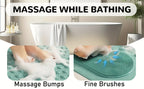 Anti-Slip Shower Mat with Massage Function – Extra Large Non-Slip Bathtub Mat for Safety & Comfort | 19.7”x31.5” | Green, Grey, White, Blue, Khaki & Pink