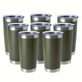 20oz Insulated Travel Coffee Tumbler 8-Pack – Stainless Steel Mug with Lid & Straw | Animal Print | Hot & Cold Drinks | Outdoor, Holiday & Valentine’s Gift