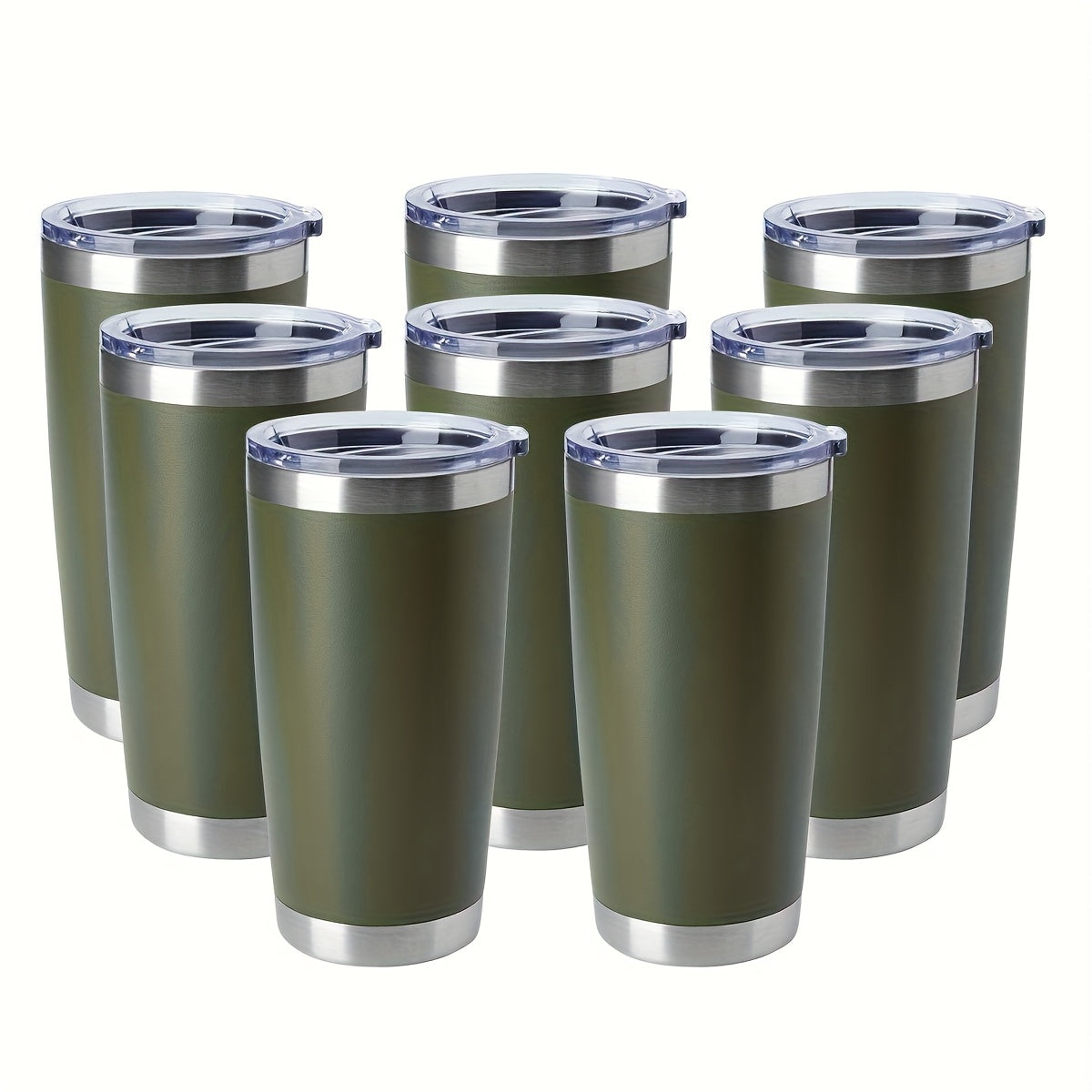 20oz Insulated Travel Coffee Tumbler 8-Pack – Stainless Steel Mug with Lid & Straw | Animal Print | Hot & Cold Drinks | Outdoor, Holiday & Valentine’s Gift