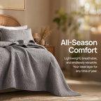 Quilted Bedspread Set Lightweight Cooling Coverlet with Pillow Shams Twin Queen King Soft Breathable Summer Bedding Set Machine Washable