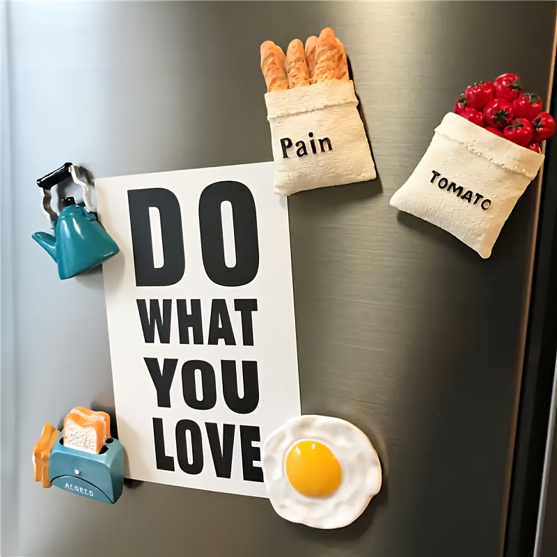 Cute Refrigerator Stickers 10pcs, Decorative Kitchen Appliance Stickers for Fridge, Dishwasher & Home Decor, Fun & Whimsical Wall Decals, Easy to Apply & Remove, Great Housewarming Gift