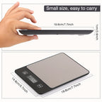 Digital Kitchen Scale 10kg/22lb – Precise 0.1g Accuracy, Stainless Steel, Tare Function for Baking & Cooking