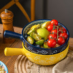 Bohemian Noodle Bowl Set with Lids Microwave Dishwasher & Oven Safe – Ceramic Soup Salad Fruit Meal Prep Bowls for Home, Office & Travel – 4 or 8 Piece