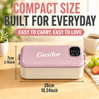 Heated Lunch Box Rechargeable with Timer - Self-Warming Portable Bento Box 80°C Keep Warm for Women & Men, Insulated Meal Prep Container with Lid, Electric Lunch Box for Work & Office