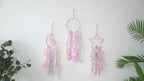 Dream Catcher Wall Decor Set of 3 – Star Moon Sun Boho Room Decor for Teen Girls & Kids Bedroom