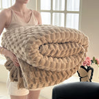 Super Soft Fuzzy Plush Throw Blanket 100% Polyester Lightweight Queen Size Bed Blanket for Women Bedroom Spring Summer 4 Colors 4 Sizes