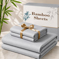 Cooling Bamboo Bed Sheet Set 3 4 Piece 3000TC - Extra Deep Pocket 20 Inch Soft Hotel Quality Wrinkle Resistant Twin Full Queen King Hot Sleepers