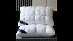 Hotel Quality Bed Pillows - Luxury Soft Polyester Fiber Satin Cover, Deep Sleep Neck Support No-Collapse, Zipper Closure Machine Washable, All-Season, 1/2/3/4-Pack White & Gray
