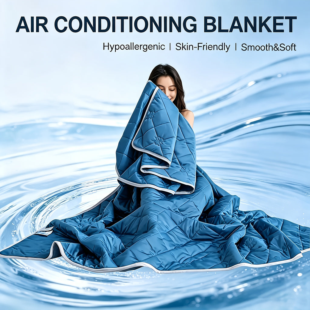 Cooling Blanket Quilt Extra Large - Lightweight Breathable Air-Cooled Moisture-Wicking Comforter for Adults Summer Heat Machine Washable Fits Most Beds