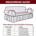 Seersucker Sofa Cover All-In-One Stretch Slipcover – Elastic Band Polyester Spandex Machine Washable Couch Protector for Armchair Loveseat 1 2 3 4 Seater Solid Color