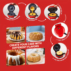 Mini Electric Cake Maker Non-Stick Fast-Heating – Muffin, Donut & Mini Cake Maker with Temperature Control – Compact Countertop Baking Appliance