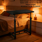Rolling Over-Bed Table with 2-Layer Storage Rack | Mobile Bedside & Sofa Laptop Table, Solid Metal Frame, Smooth Wheels, Space-Saving Design – Multiple Colors