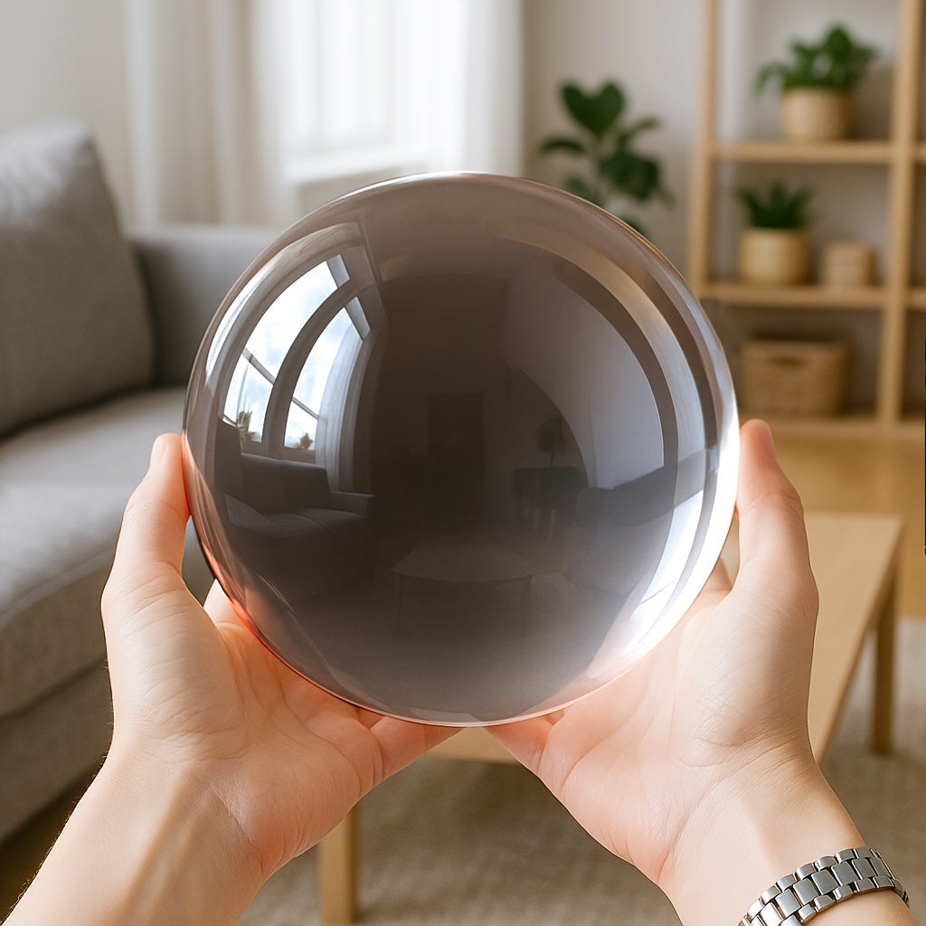 Natural Crystal Ball Ornament Set of 3 – 60mm 80mm 100mm High-Transmittance Feng Shui Crystal Sphere | Decorative Ball for Bedroom, Porch & Living Room | Photography Ball, Prayer & Meditation