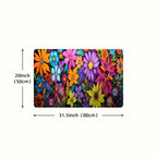 Vibrant Floral Kitchen Mat – Soft, Non-Slip & Machine Washable | 3 Sizes
