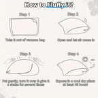 Fluffy Square Pillow Inserts Set of 4 with Zipper, Plump Cushion Stuffer Inserts for Throw Pillow Covers, Sofa, Bed, Patio & Couch, Machine Washable, Available in 14 to 22 Inch Sizes