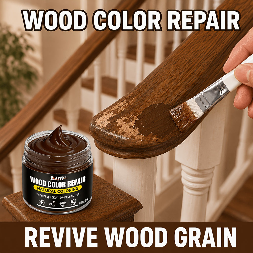 Wood Repair Paste Scratch & Crack Filler, Color-Restoring Wood Putty for Furniture, Doors, Cabinets, Tables, Chairs & Floors, Easy-to-Use Surface Repair Solution