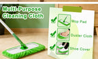 Microfiber Mop Pads 15 Pack Compatible with Swiffer Sweeper Reusable Washable Wet Dry Mopping Cloths Refill for Hardwood Tile Vinyl Floors