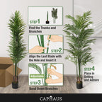 Artificial Palm Tree 5 6 7 Feet Lifelike Faux Potted Plant with Moss Indoor Home Office Living Room Decor Housewarming Gift