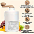 Manual Ice Shaver Machine Hand-Powered BPA-Free Plastic Crusher for Shaved Ice, Snow Cones & Slushies – Includes Ice Cube Trays, Perfect for Home, Parties, Picnics & BBQs