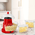 Hot Air Popcorn Maker 1200W Oil-Free Electric Popcorn Popper with 4 Serving Bowls, 95% Pop Rate, Ready in 3 Minutes, Overheating Protection – Healthy Snack Machine for Movie Nights & Parties