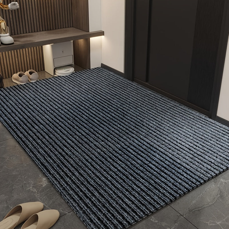 Striped Non-Slip Floor Mat with Rubber Bottom - Dust Removal Entrance Door Mat for Kitchen, Entryway & Indoor Use, Easy Clean Durable Carpet Mat in Multiple Sizes & Colors