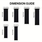 Complete Blackout Curtains 4-Panel Set – Black-Coated Film Thermal Insulated Grommet Top Curtains for Bedroom | Total Light Blocking Window Panels