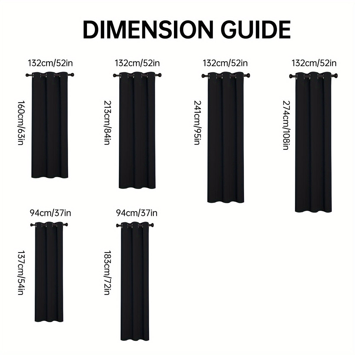 Complete Blackout Curtains 4-Panel Set – Black-Coated Film Thermal Insulated Grommet Top Curtains for Bedroom | Total Light Blocking Window Panels
