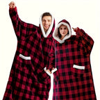 Wearable Blanket Hoodie Oversized Flannel with Pockets Super Soft Warm Cozy Sweatshirt Blanket for Women Men Adult Winter Extra Long Multiple Colors